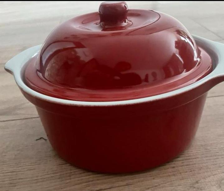 Rode aardewerken ovenschaal met deksel, Ophalen, Nieuw, Overige materialen, Overige typen