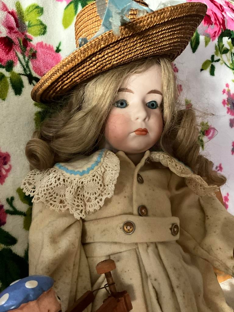 Prachtige simon&halbig Pouty pop met gesloten mond., Ophalen of Verzenden, Zo goed als nieuw, Pop