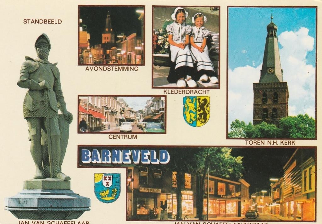 BARNEVELD Jan van Schaffelaar Klederdracht Kerk Centrum, Verzenden, 1960 tot 1980, Ongelopen, Gelderland