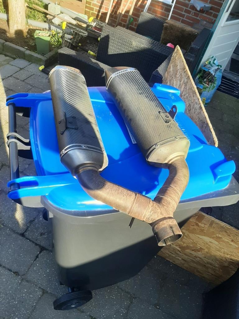 Aprilia Dorsoduro 900 SC Project Slip-on uitlaat z.g.a.n., Motoren, Onderdelen | Overige, Ophalen of Verzenden, Gebruikt