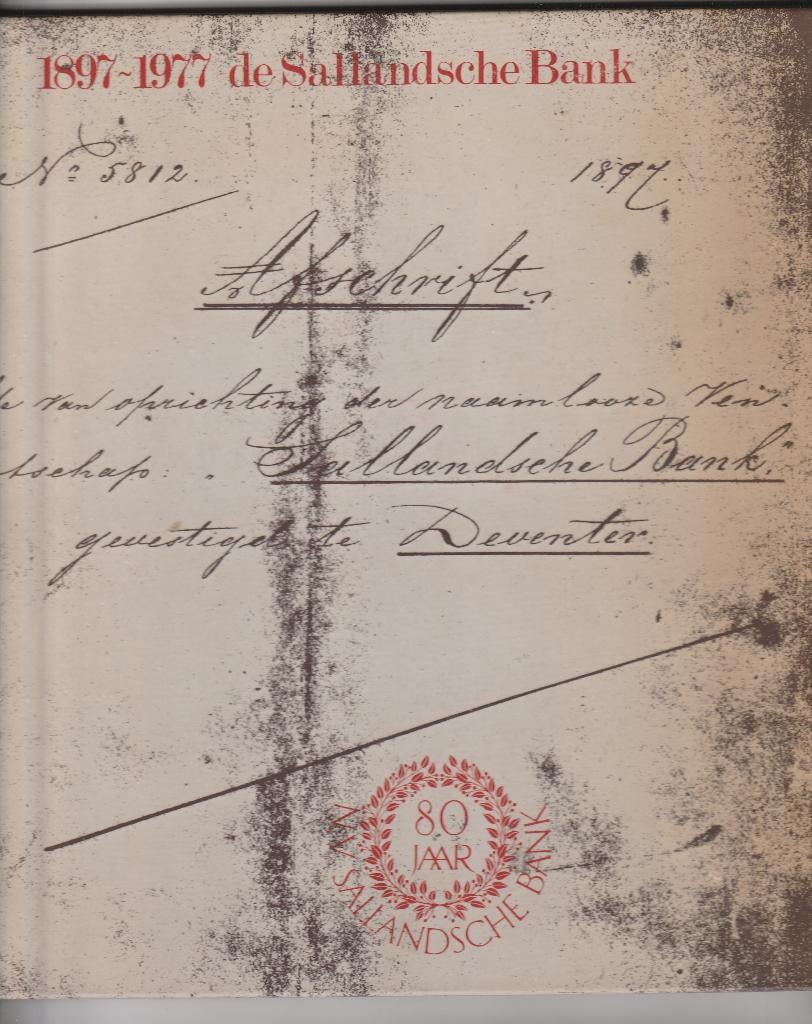 deventer- 80 jaar sallandsche bank, Boeken, Ophalen of Verzenden
