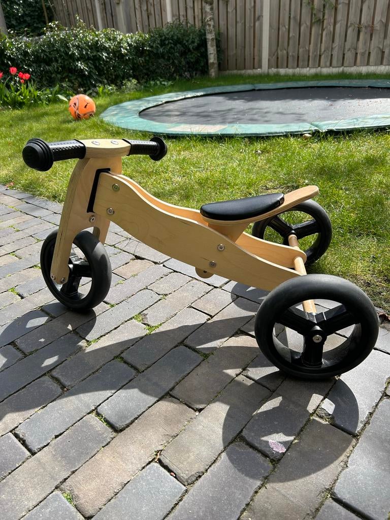 Houten driewieler, Ophalen, Gebruikt
