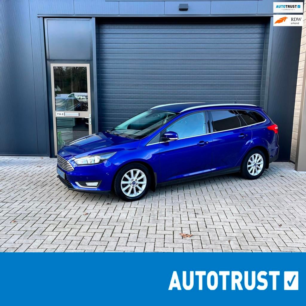Ford Focus Wagon 125pk Titanium CLIMA | CRUISE CONTROL | CAR, Gebruikt, Zwart, Blauw, USB