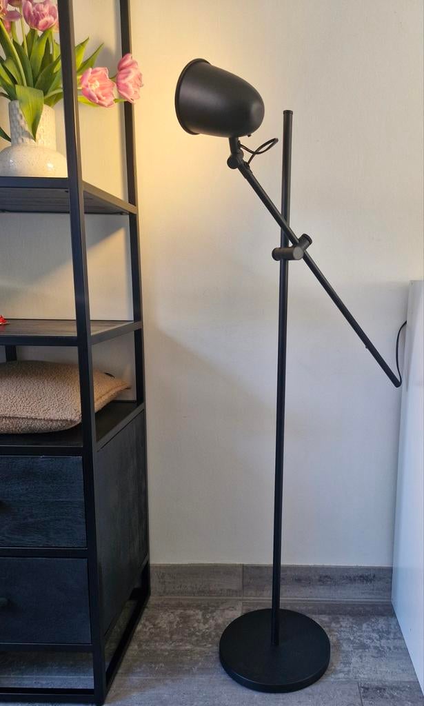 Ikea Skurup staande lamp zwart verstelbaar, Ophalen, Gebruikt, Metaal, 100 tot 150 cm