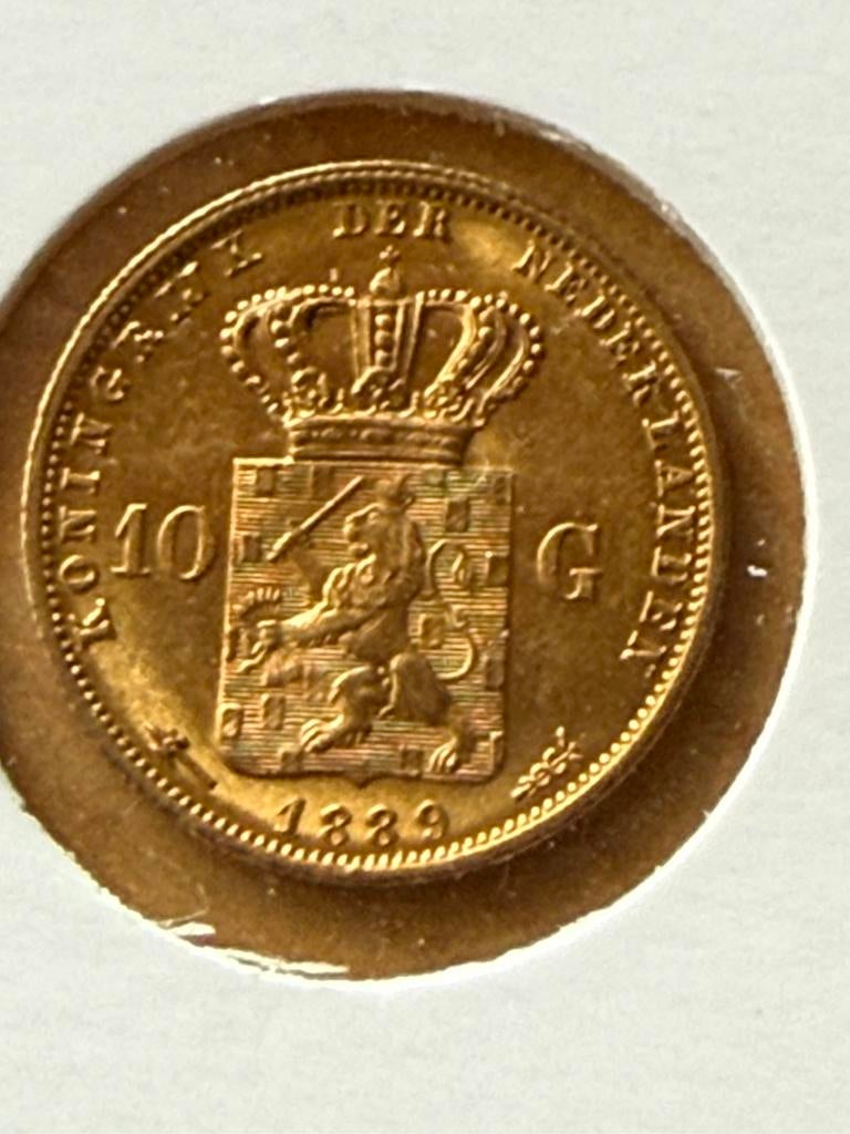 Gouden tientje 1889, Ophalen of Verzenden, Koning Willem III, 10 gulden