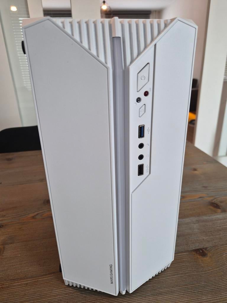 Mars Gaming PC Behuizing Micro ATX - Wit, Computers en Software, Computerbehuizingen, Zo goed als nieuw, Ophalen of Verzenden