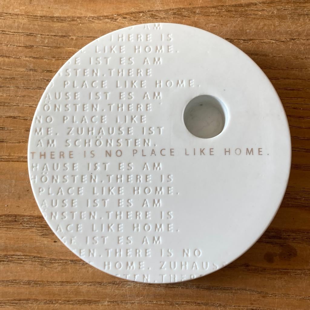 Räder porselein kandelaar kaarsenstandaard (Ø13cm - H 2,5cm), Overige materialen, Wit, Ophalen of Verzenden, Zo goed als nieuw