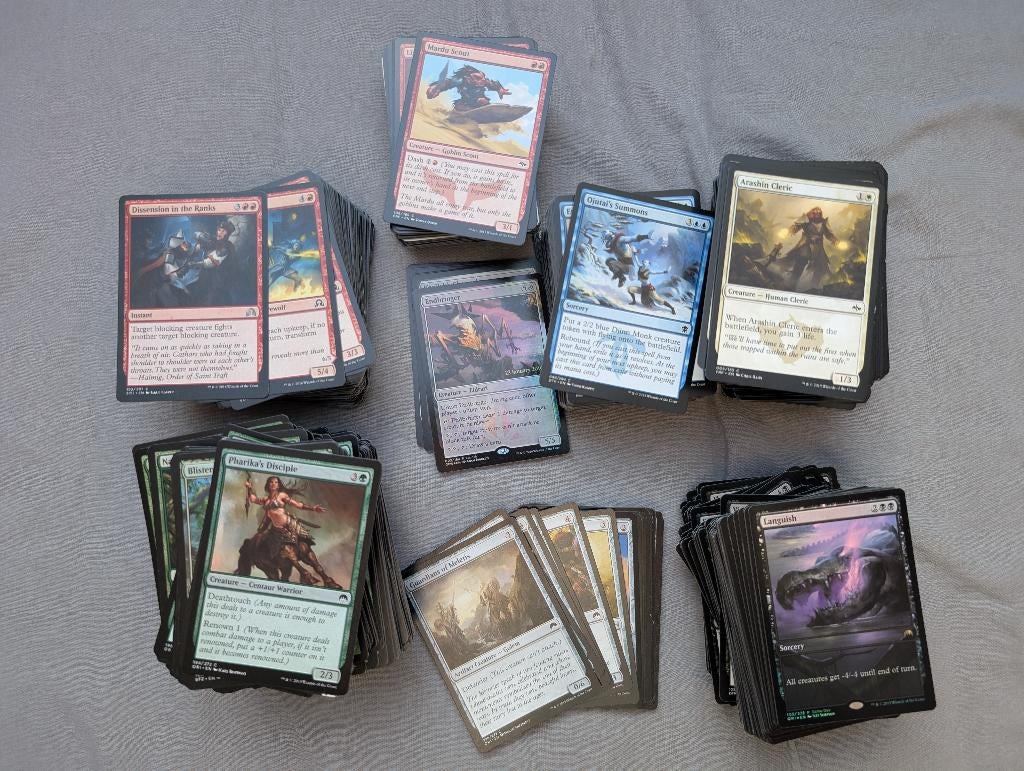 Magic: kaarten bulk ~1000 stuks incl. lands & promo's, Ophalen of Verzenden, Zo goed als nieuw, Meerdere kaarten, Foil