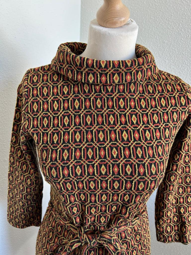 King Louie maat M glitter Dita dress honeycomb 2463, Maat 38/40 (M), Zwart, Ophalen of Verzenden, Zo goed als nieuw