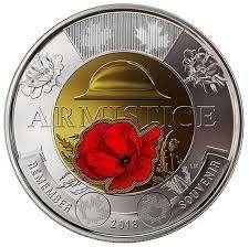 Canada - 2 Dollar 2018 - Color Armistice - Circulated, Verzenden, Noord-Amerika, Losse munt