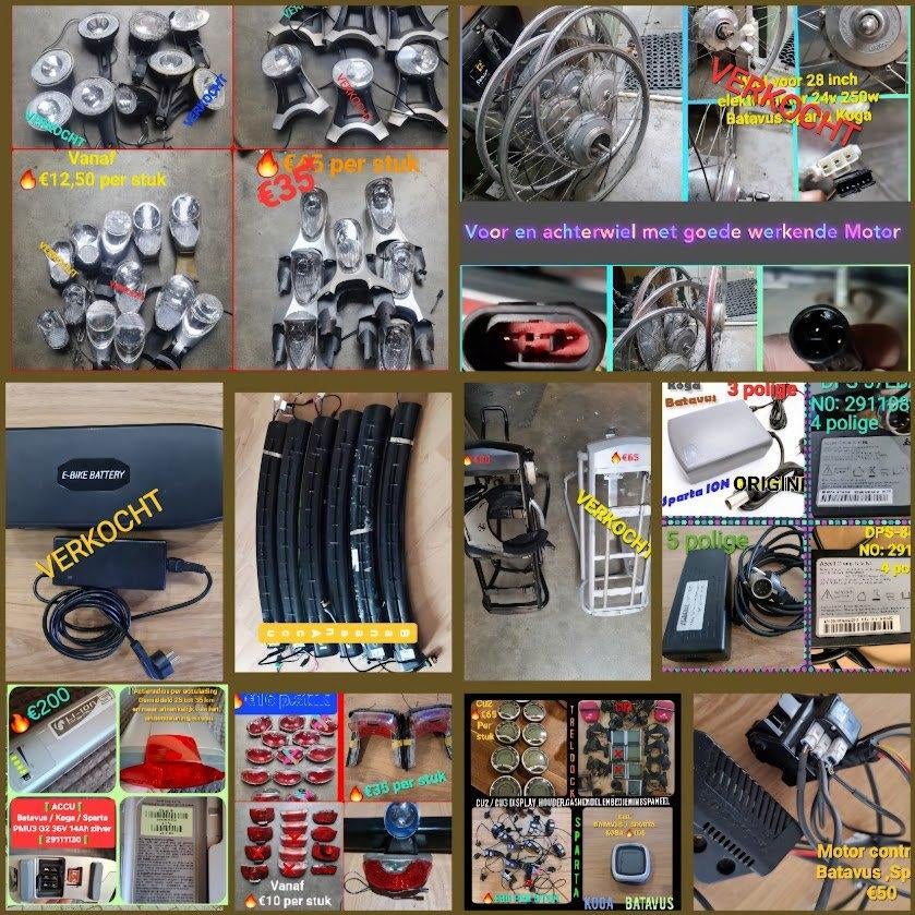 ONDERDELEN SPARTA BATAVUS KOGA VERLICHTING SENSOR ENZ, Fietsen en Brommers, Fietsonderdelen, Overige typen, Ophalen of Verzenden