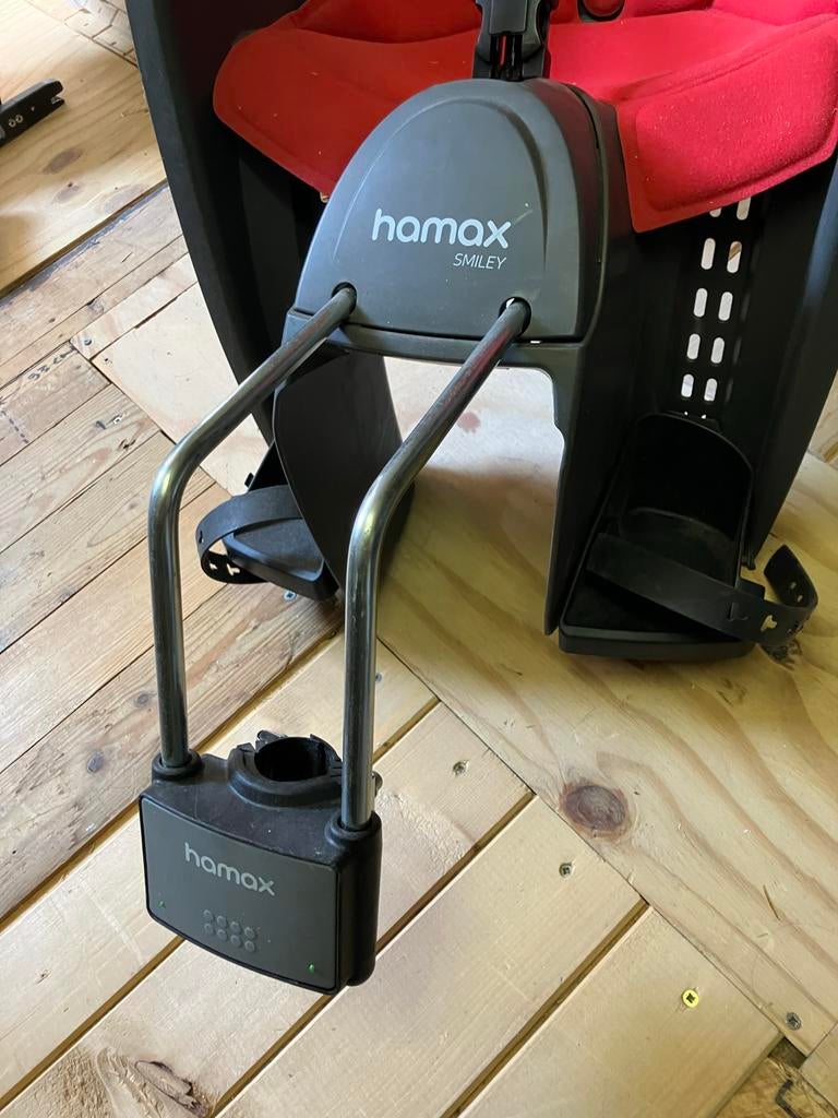 Hamax Smiley fietszitje, Fietsen en Brommers, Fietsaccessoires | Fietsstoeltjes, Ophalen, Voorzitje, 0 t/m 13 kg, Gebruikt
