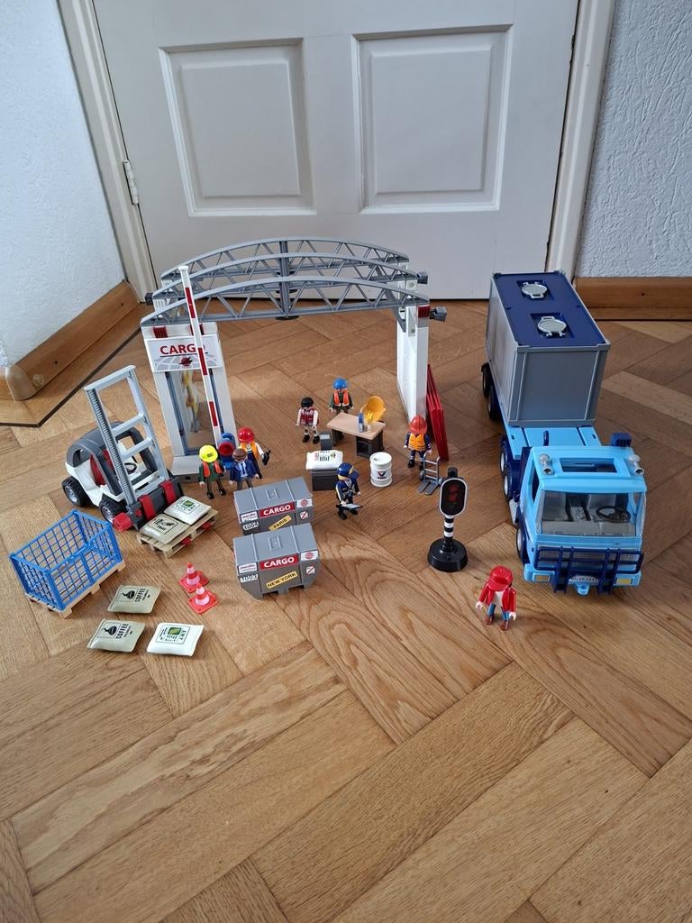 Playmobil Cargo Set: Vrachtwagens, Container & Heftruck, Ophalen of Verzenden, Gebruikt, Complete set
