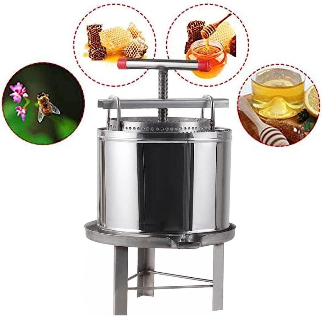 RVS Honingpers 10L – Imker Bijenteelt / Waspers Fruitpers, Ophalen of Verzenden, Zo goed als nieuw