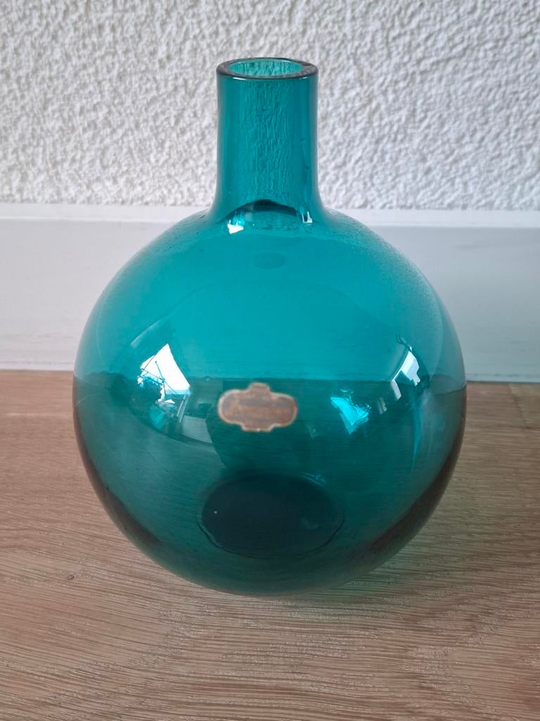 Hovmantorp vintage kristallen bolvaasje, Ophalen of Verzenden