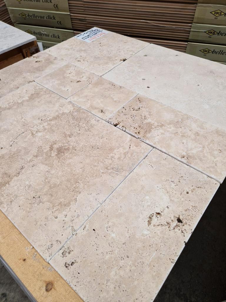 Travertin vloer tegels voor binnen of buitentoepassingen, Tuin en Terras, Ophalen of Verzenden