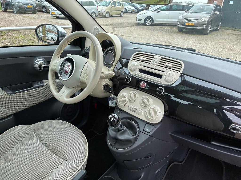 Fiat 500 0.9 TwinAir Lounge | Pano + Cruise + Airco nu € 4, Voorwielaandrijving, Euro 5, Gebruikt, Origineel Nederlands
