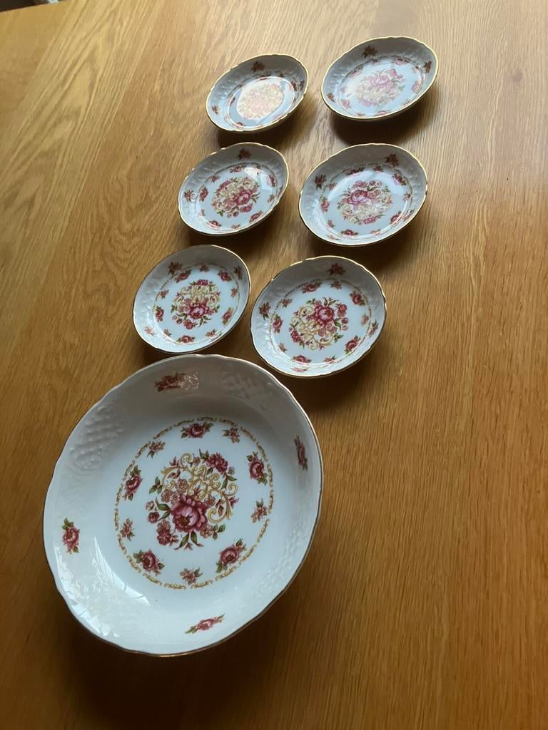 Prachtige petit fours set van Bavaria porselein, Ophalen of Verzenden