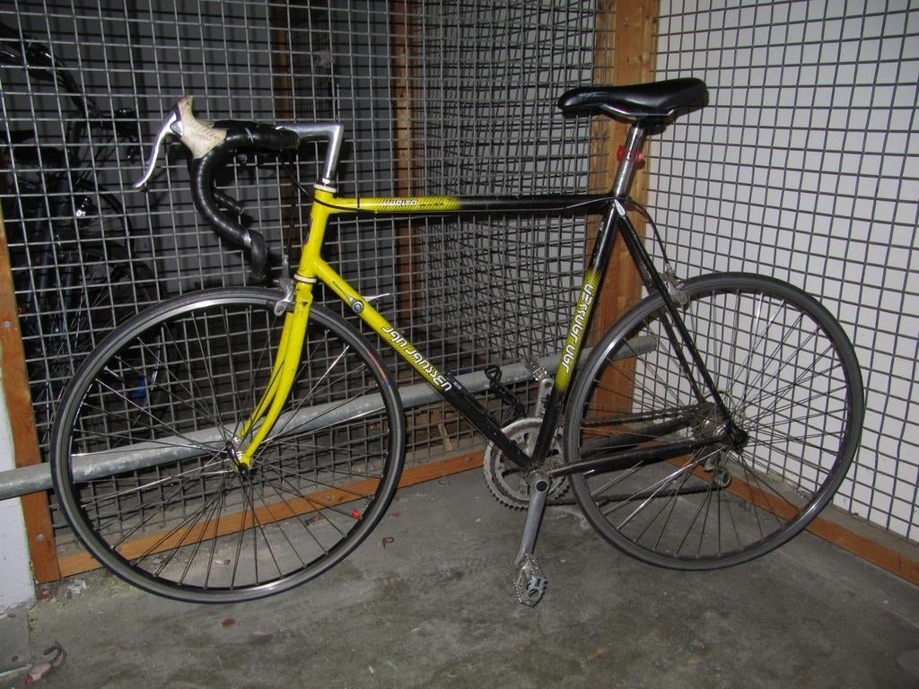 Vintage Jan Janssen racefiets, Fietsen en Brommers, Fietsen | Racefietsen, 28 inch, Gebruikt, 57 tot 61 cm, Ophalen