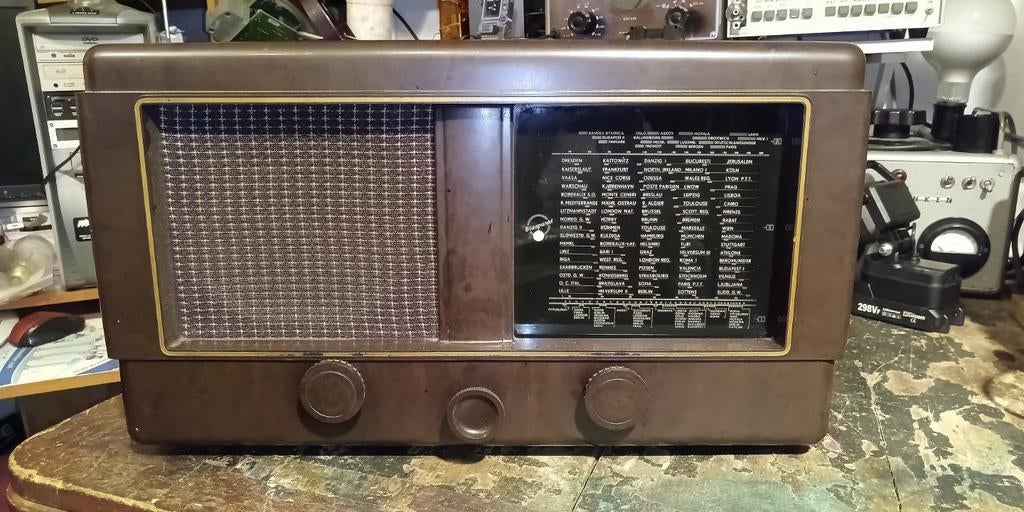 Bakeliet radio met buizen 1940 Blaupunkt, Ophalen of Verzenden