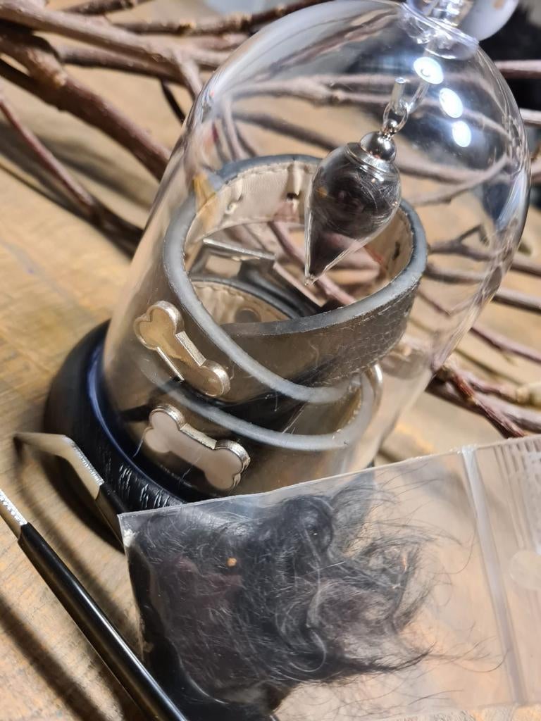 Herdenkingsstol met haar of AS, Ophalen of Verzenden