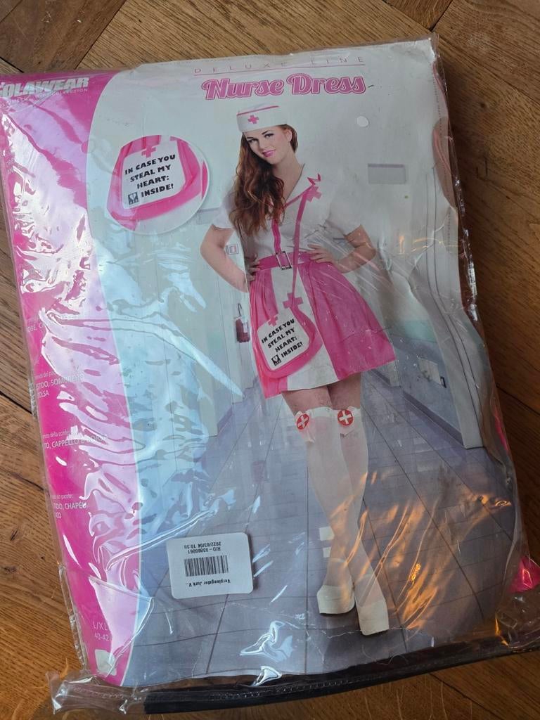 Nieuw verpleegster outfit maat L/XL 3x, Ophalen of Verzenden, Nieuw, Maat 46/48 (XL) of groter, Carnaval