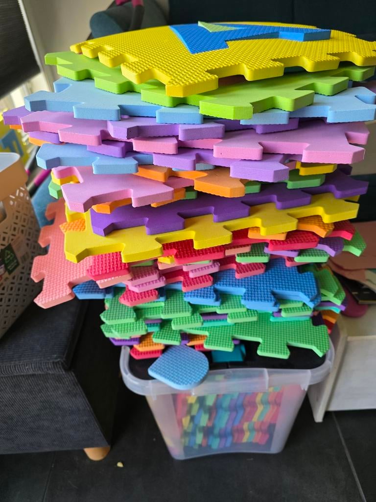 Foam tegels, Ophalen, Gebruikt