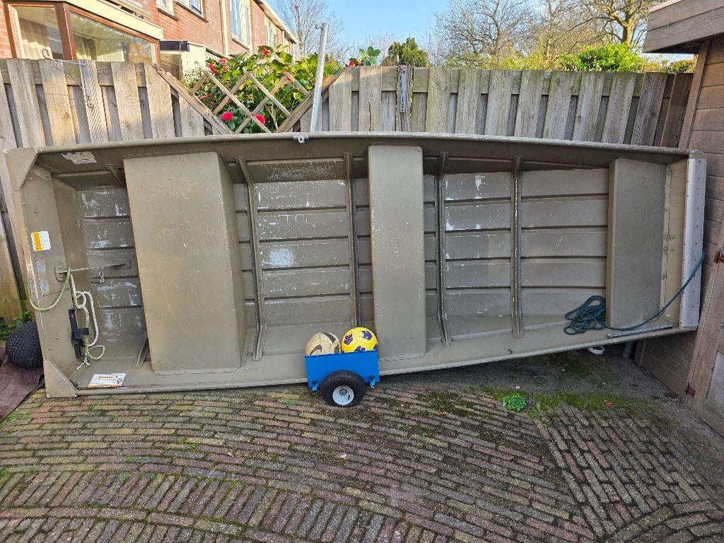 G3 Jon aluminium platbodem boot met Yamaha motor, Ophalen, Gebruikt, Aluminium, Benzine