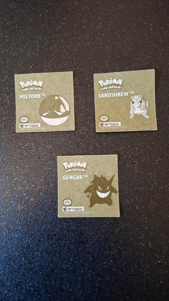 3 zeldzame Pokémon Artbox kaarten., Ophalen of Verzenden, Gebruikt, Meerdere kaarten