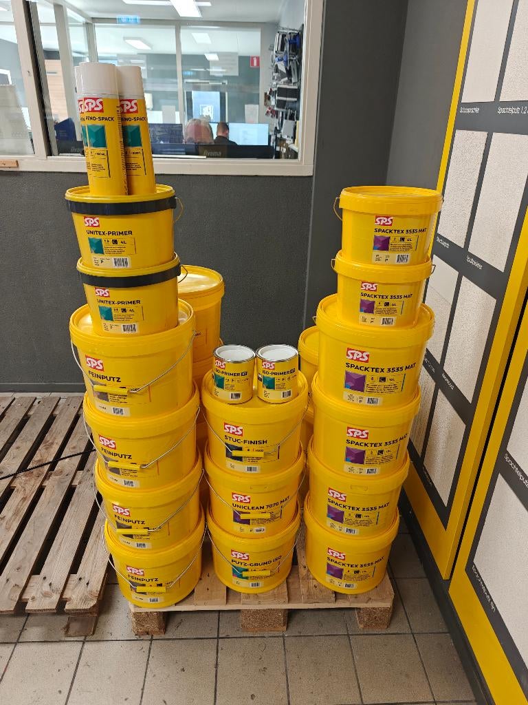 SPS artikelen verf/stuc, Doe-het-zelf en Verbouw, Verf, Beits en Lak, Ophalen, Nieuw, Wit