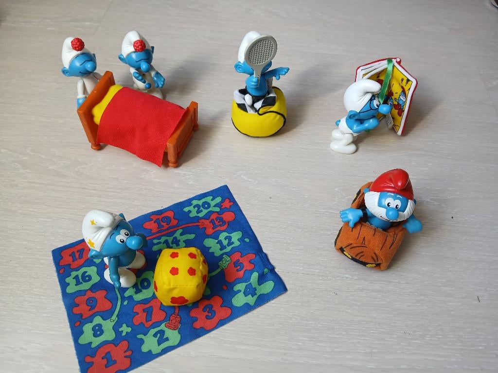 5x Smurfen Happy Meal Mc Donalds 2002 (ALS NIEUW), Verzamelen, Smurfen, Ophalen of Verzenden, Zo goed als nieuw, Verschillende Smurfen