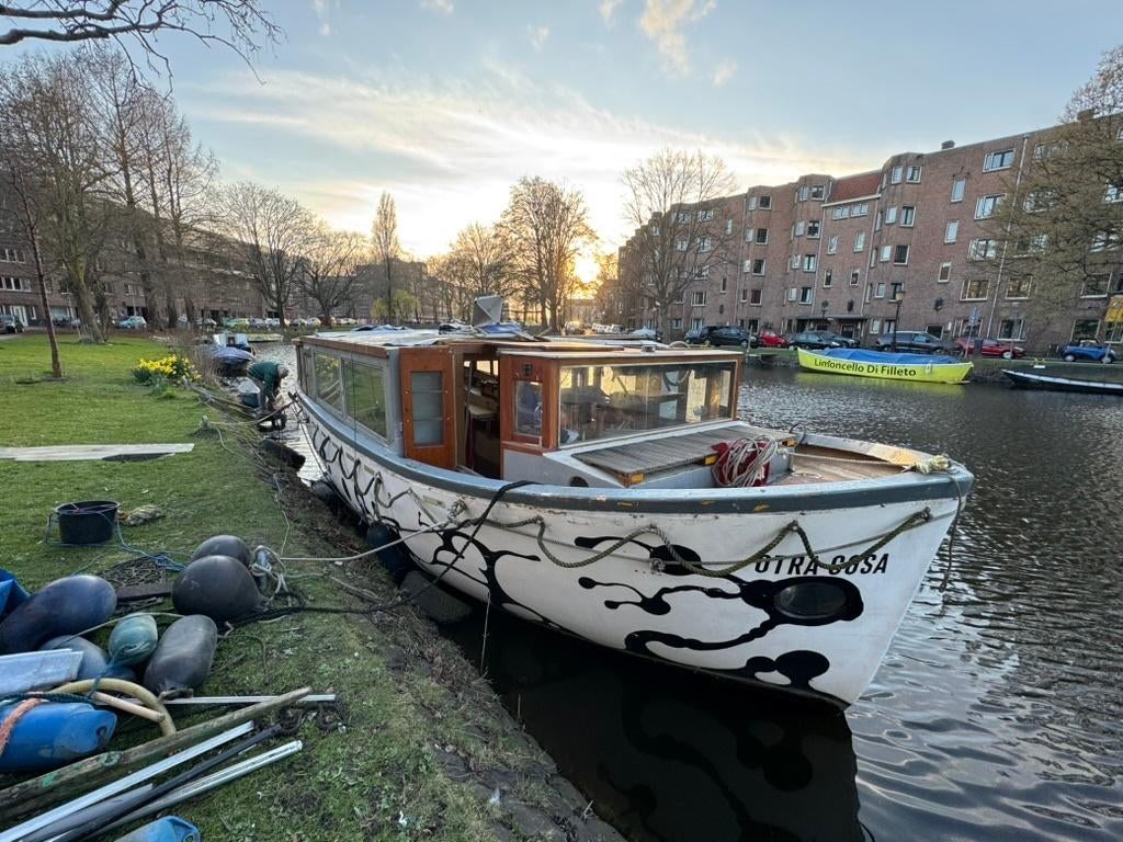 Zeldzame Harding sloep - camper-boot met ligplek Amsterdam, Watersport en Boten, 10 tot 30 pk, Gebruikt, 6 meter of meer, Diesel