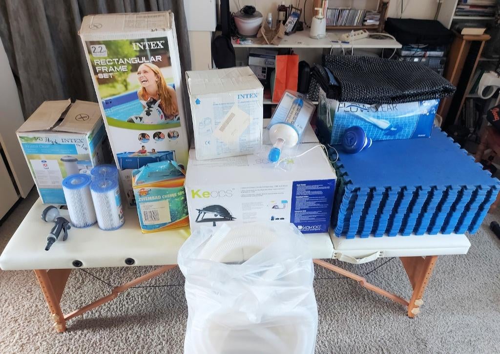 Intex opzetzwembad met veel accessoires, Ophalen, Gebruikt, Minder dan 80 cm, Minder dan 200 cm