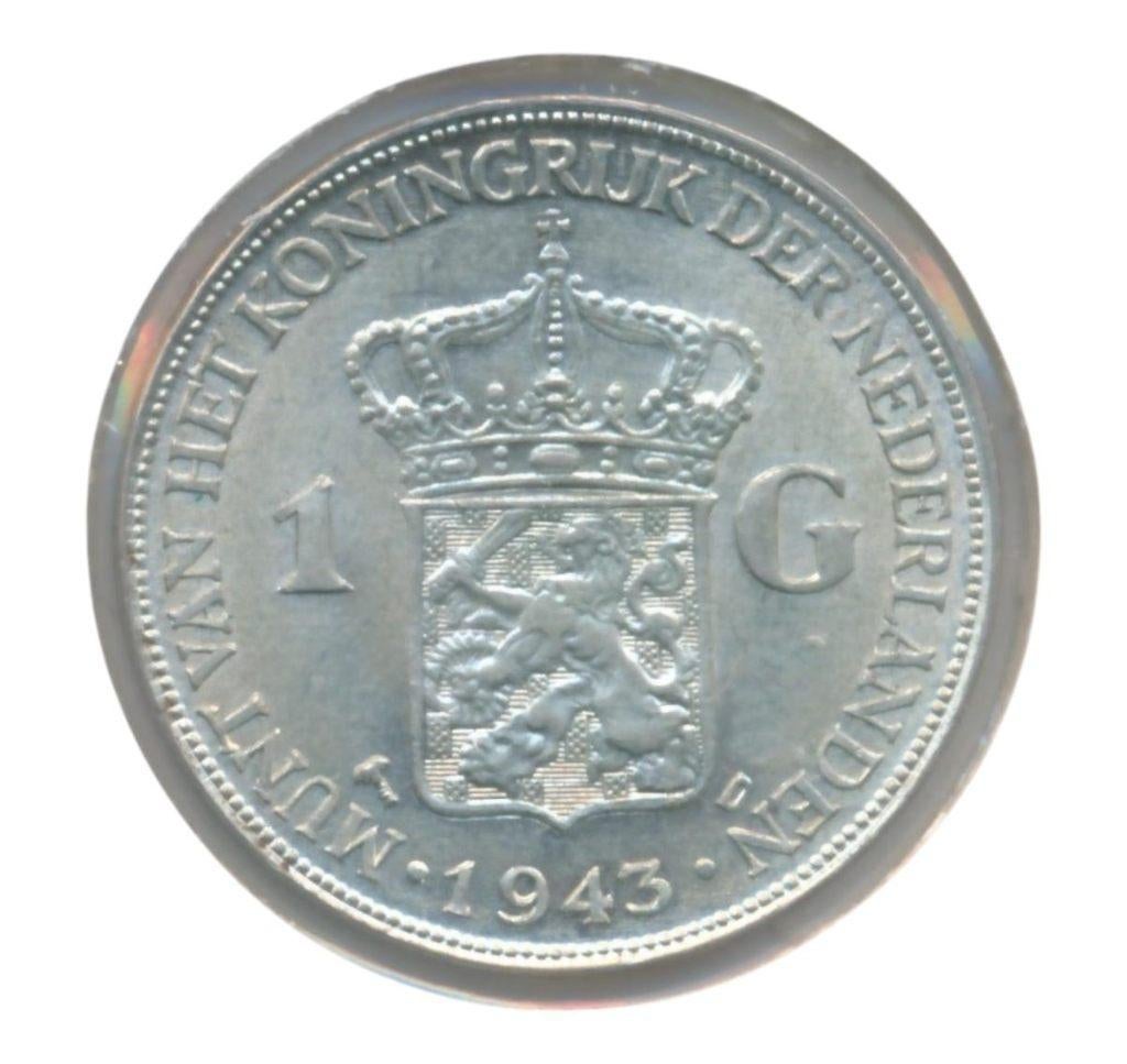 Nederland complete set 1922-1943 zilveren Wilhelmina guldens, 1 gulden, Setje, Zilver, Ophalen of Verzenden