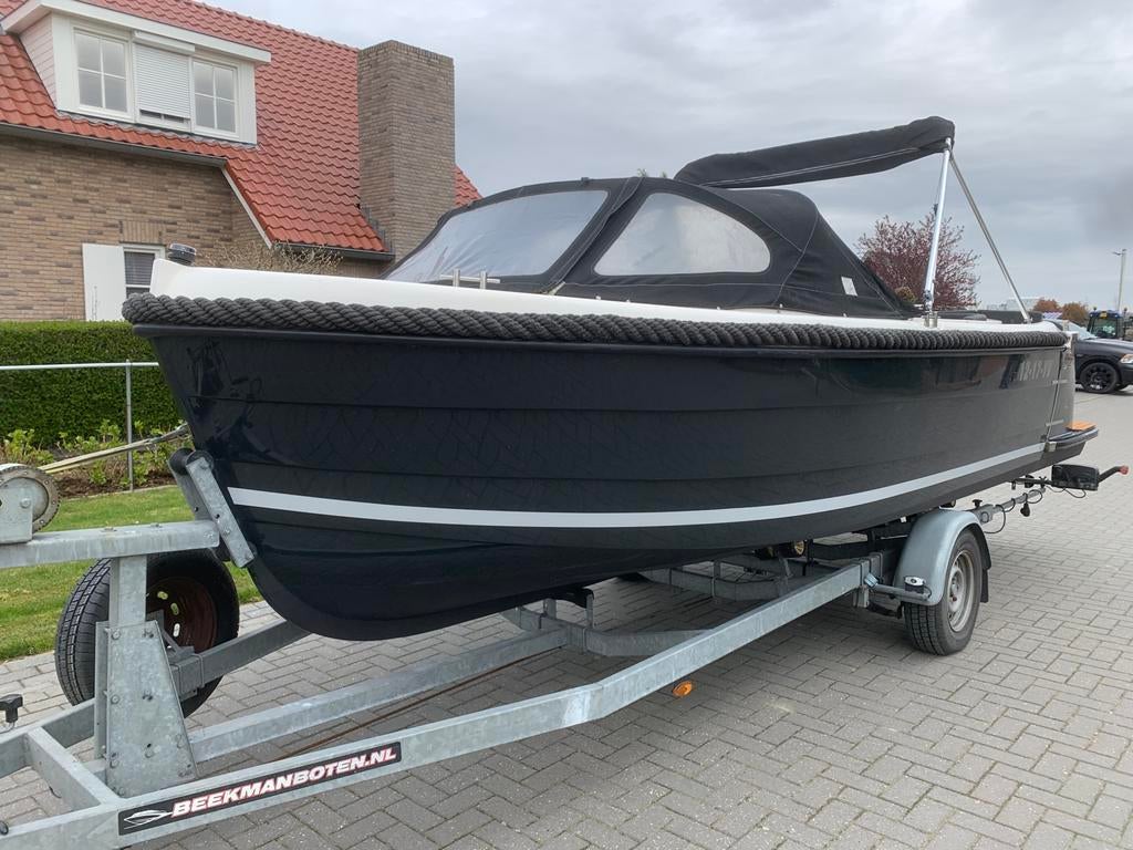 Tender sloep Topcraft 605 met Suzuki 60 pk 4takt, Ophalen of Verzenden, Zo goed als nieuw, 3 tot 6 meter, Buitenboordmotor