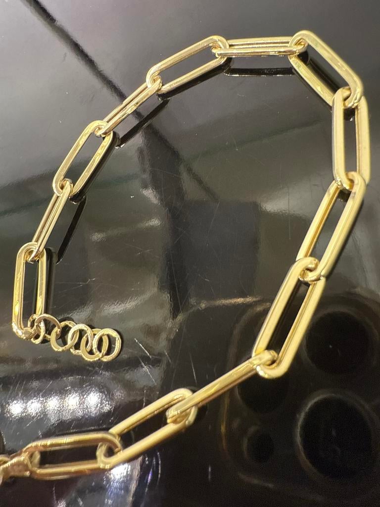 Prachtige 14k gouden closed forever design armband, Sieraden, Tassen en Uiterlijk, Armbanden, Ophalen of Verzenden, Nieuw, Goud