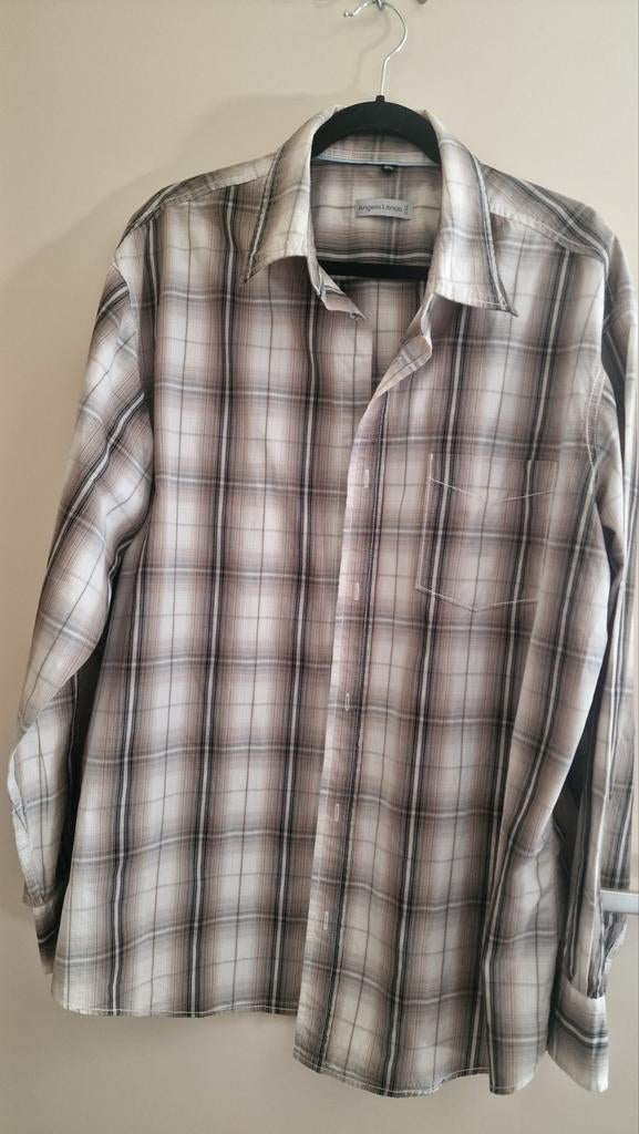 Heren hemd Angelo Litrico geruit, Ophalen of Verzenden