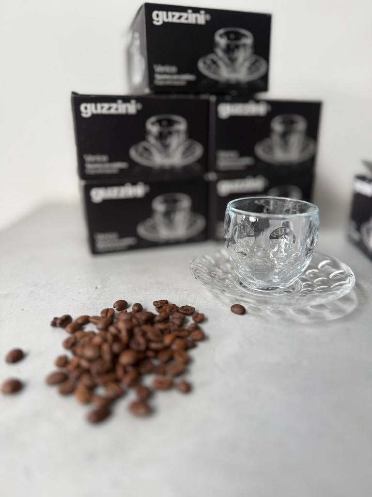 guzzini venice espresso kopjes set 6 – nieuw in doos, Antiek en Kunst, Antiek | Servies los, Ophalen of Verzenden