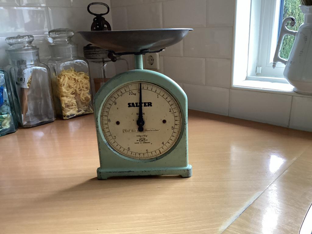 Oude Salter veerweegschaal nr. 34, gietijzer, 10 kg, Antiek en Kunst, Curiosa en Brocante, Ophalen of Verzenden