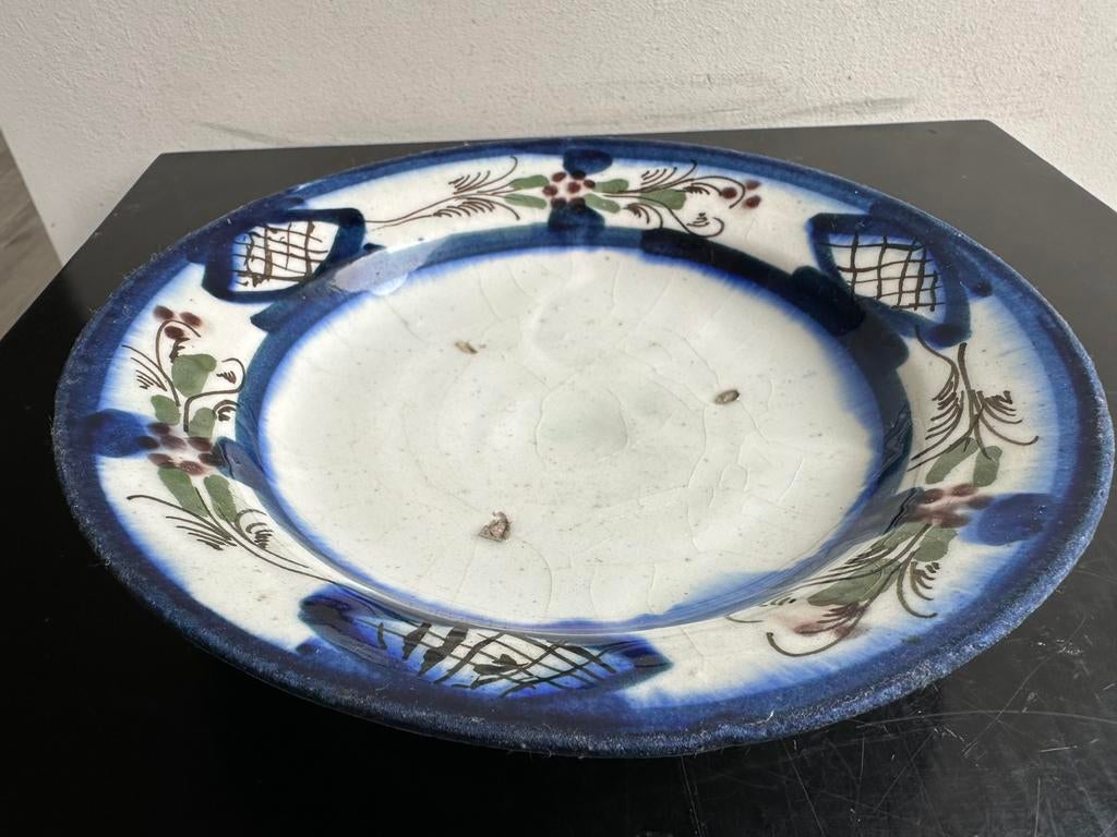 19 eeuws Perzisch aardewerk bord 20.5 cm, Ophalen of Verzenden