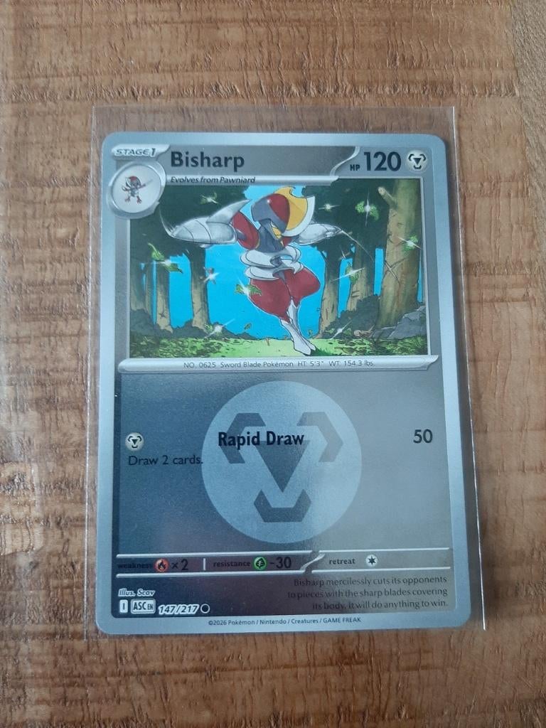 Bisharp #147, Energy Reverse, Pokemon Ascended Heroes, Ophalen of Verzenden, Nieuw, Losse kaart