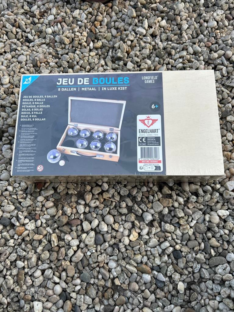 Engelhart Jeu de Boules set 8 ballen in luxe kist, Ophalen of Verzenden, Nieuw