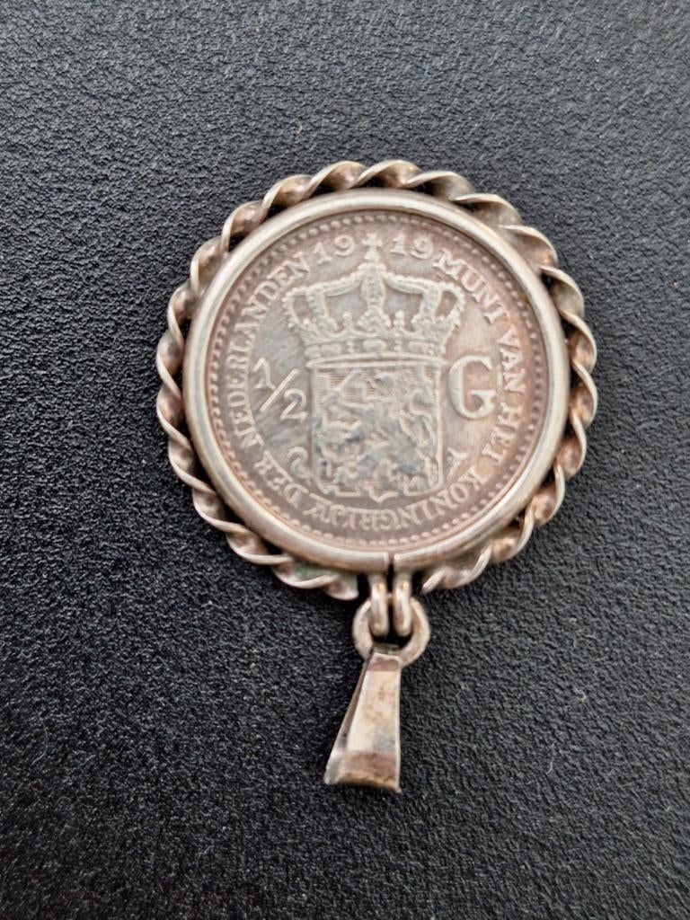 Halve gulden 1919 Koninging Wilhelmina, Ophalen of Verzenden, Koningin Wilhelmina, ½ gulden