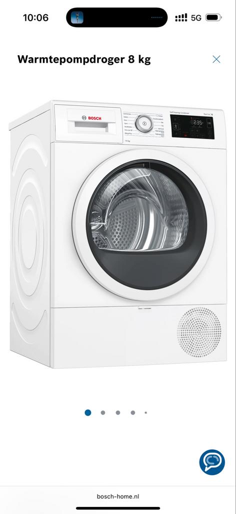 Bosch warmtepompdroger, trommel draait niet, 8 tot 10 kg, Ophalen of Verzenden, Voorlader, Niet werkend