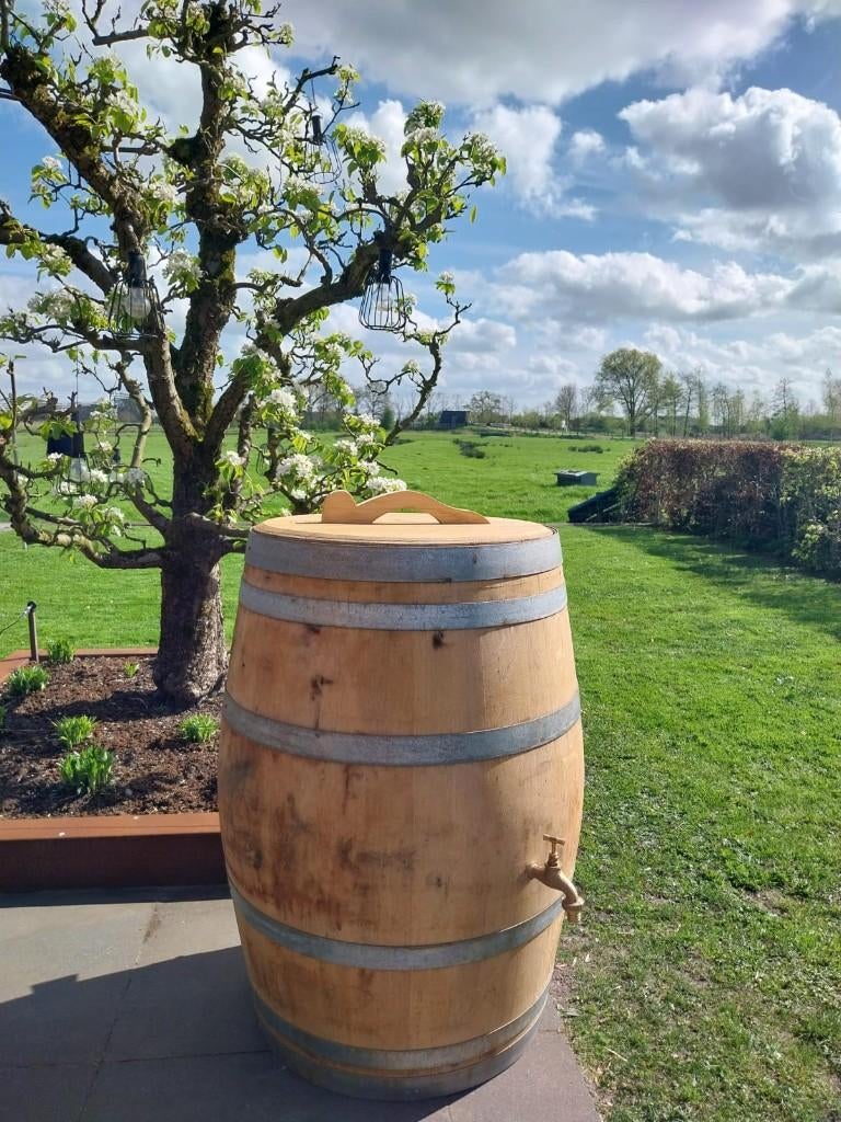 Regenton Eikenhouten Wijnvat Inhoud 224L, 150 liter of meer, Ophalen, Nieuw, Hout