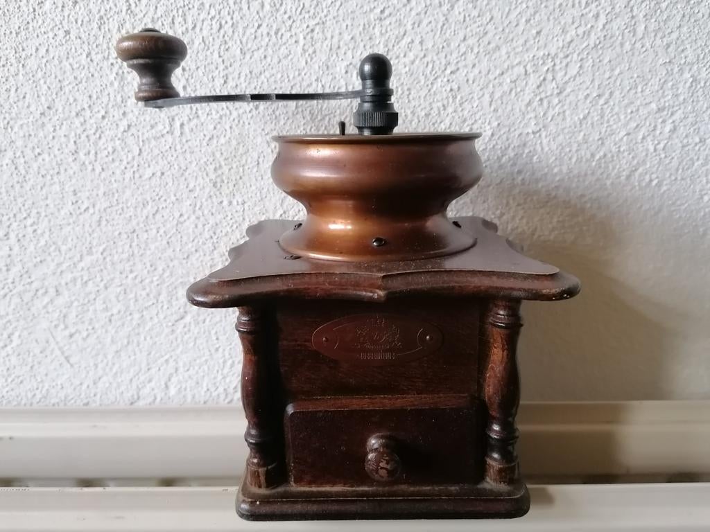 Vintage Zassenhaus Koffiemolen - Hout & Metaal, Antiek en Kunst, Ophalen of Verzenden