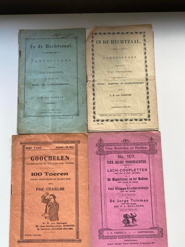 Oude tijdschriftjes met voordrachten en goocheltrucs, Boeken, Ophalen of Verzenden, Gelezen, Overige typen