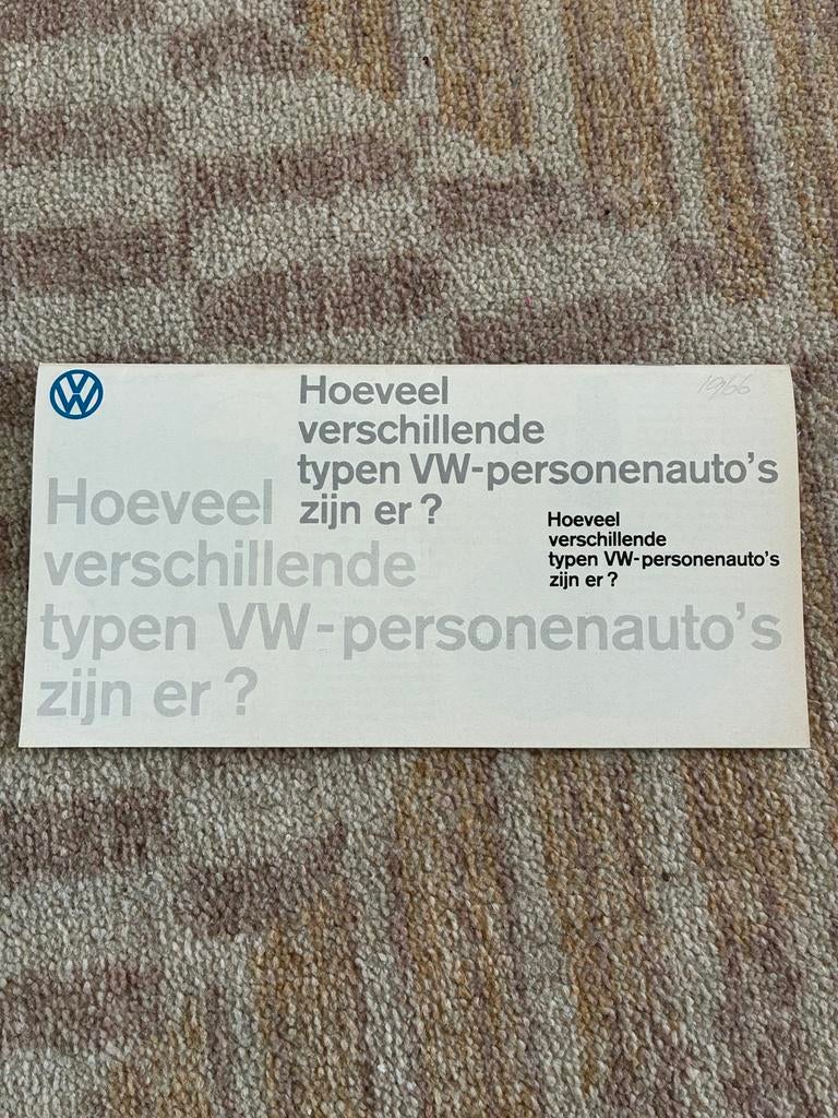 Volkswagen VW programma brochure 8/65, Ophalen of Verzenden, Zo goed als nieuw, Volkswagen