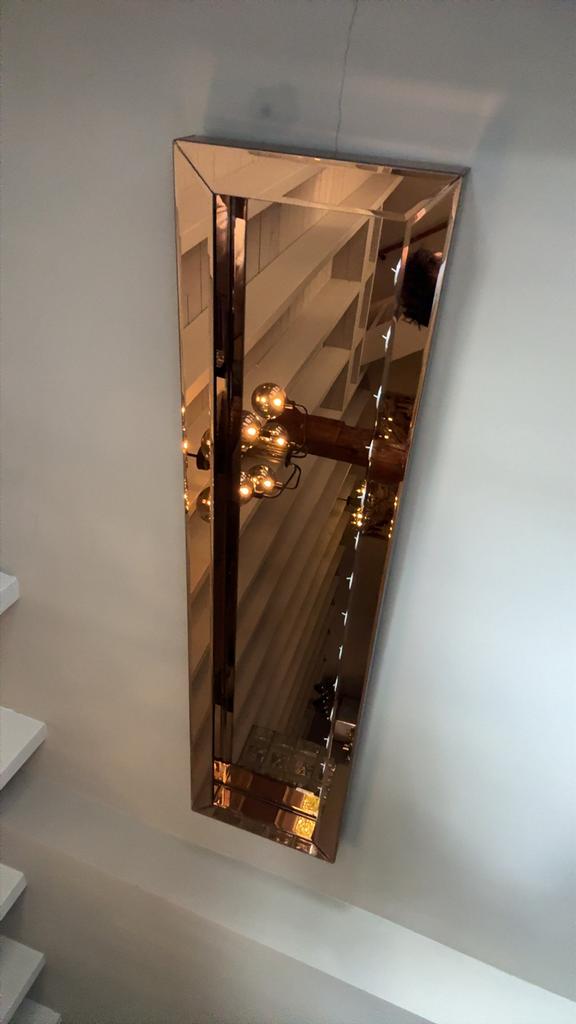 Wandspiegel decoratie Eric Kuster style brons, Minder dan 50 cm, Gebruikt, 100 tot 150 cm, Ophalen of Verzenden