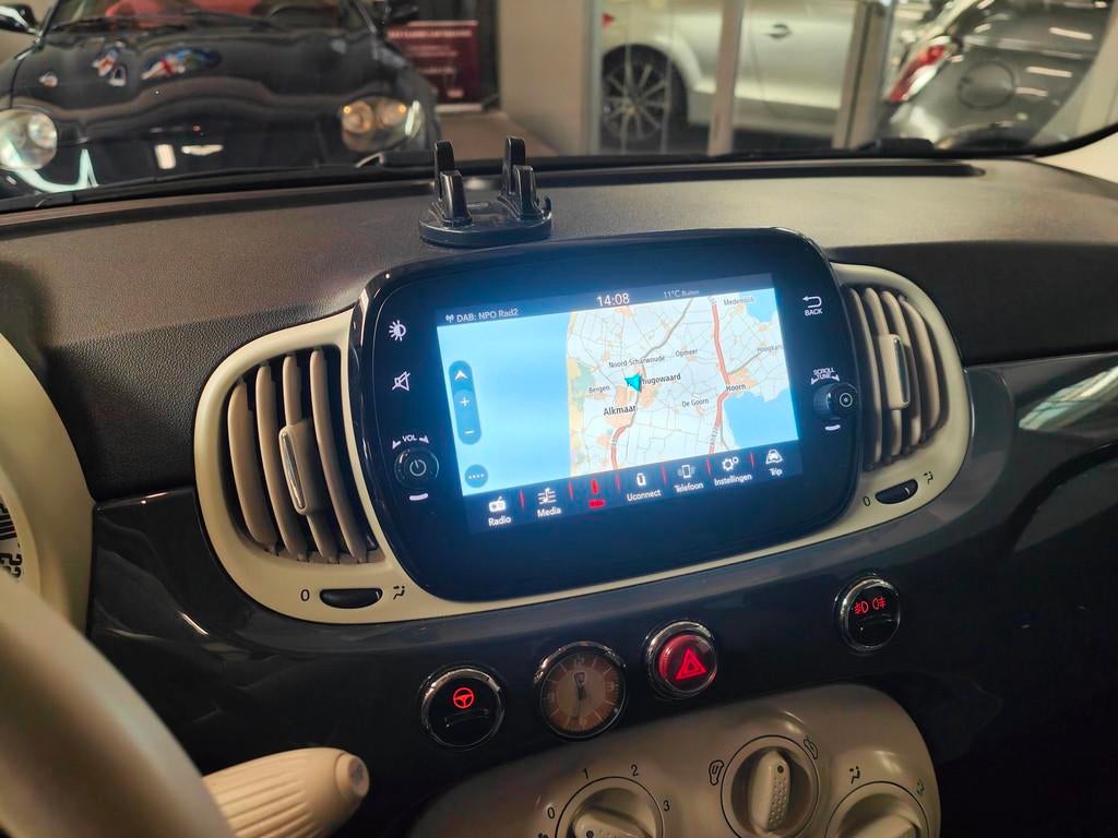 Fiat 500 1.2 Lounge NAVI - SPOTIFY - NIEUWSTAAT, Auto's, Stof, Gebruikt, 4 cilinders, Bedrijf